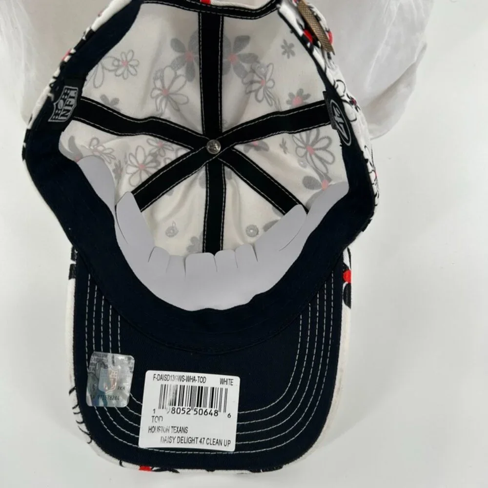NWT Houston Texans '47 Girls Toddler Daisy Delight Clean Up Adjustable‎ Hat